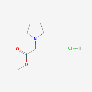 molecular formula C7H14ClNO2 B3278057 Methyl 2-(pyrrolidin-1-yl)acetate hydrochloride CAS No. 67067-92-9