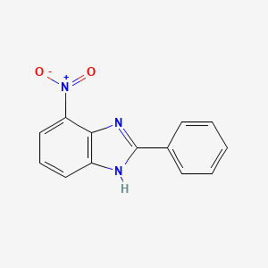 molecular formula C13H9N3O2 B3278124 1H-Benzimidazole, 7-nitro-2-phenyl- CAS No. 67152-21-0