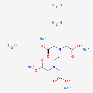 molecular formula C10H22N2Na4O11+4 B3278203 Glycine, N,N'-1,2-ethanediylbis[N-(carboxymethyl)-, tetrasodium salt, trihydrate CAS No. 67401-50-7
