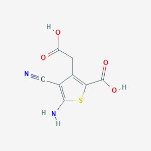 molecular formula C8H6N2O4S B3278256 5-Amino-2-carboxy-4-cyano-3-thiopheneacetic Acid CAS No. 674773-14-9