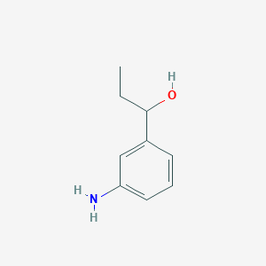 molecular formula C9H13NO B3278293 1-(3-aminophenyl)propan-1-ol CAS No. 67531-69-5