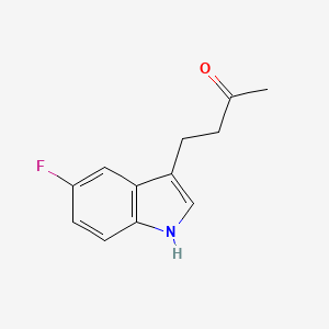molecular formula C12H12FNO B3278320 4-(5-Fluoro-1h-indol-3-yl)butan-2-one CAS No. 676122-92-2