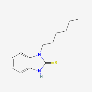 molecular formula C13H18N2S B3278326 1-hexyl-1H-1,3-benzodiazole-2-thiol CAS No. 67624-30-0