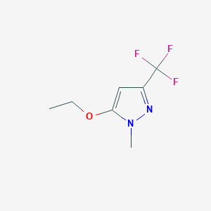 molecular formula C7H9F3N2O B3278351 5-ethoxy-1-methyl-3-(trifluoromethyl)-1H-pyrazole CAS No. 676487-71-1