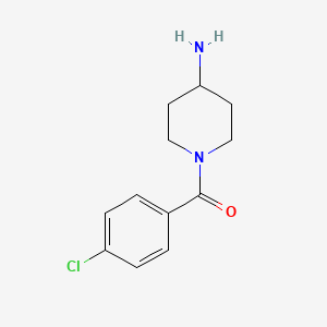 molecular formula C12H15ClN2O B3278374 (4-Aminopiperidin-1-yl)(4-chlorophenyl)methanone CAS No. 676559-87-8
