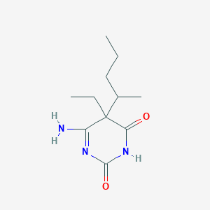 molecular formula C11H19N3O2 B032784 2,4(3H,5H)-嘧啶二酮，6-氨基-5-乙基-5-(1-甲基丁基)- CAS No. 330593-15-2