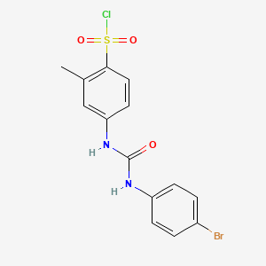 4-(3-(4-Bromophenyl)ureido)-2-methylbenzene-1-sulfonyl chloride