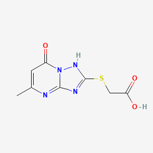 2-((7-Hydroxy-5-methyl-[1,2,4]triazolo[1,5-a]pyrimidin-2-yl)thio)acetic acid