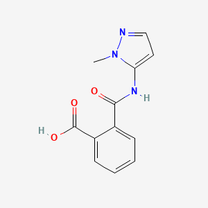 molecular formula C12H11N3O3 B3278487 Benzoic acid, 2-[[(1-methyl-1H-pyrazol-5-yl)amino]carbonyl]- (9CI) CAS No. 678967-82-3