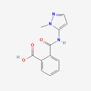 molecular formula C12H11N3O3 B3278487 2-[(2-methylpyrazol-3-yl)carbamoyl]benzoic Acid CAS No. 678967-82-3