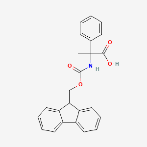 molecular formula C24H21NO4 B3278494 2-(((9H-Fluoren-9-YL)methoxy)carbonylamino)-2-phenylpropanoic acid CAS No. 678992-21-7
