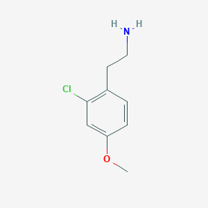 molecular formula C9H12ClNO B3278507 2-(2-Chloro-4-methoxyphenyl)ethan-1-amine CAS No. 67932-57-4