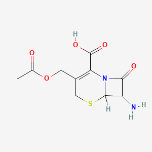 molecular formula C10H12N2O5S B3278619 3-[(Acetyloxy)methyl]-7-amino-8-oxo-5-thia-1-azabicyclo[4.2.0]oct-2-ene-2-carboxylic acid CAS No. 68090-55-1