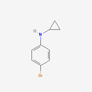 molecular formula C9H10BrN B3278620 4-溴-N-环丙基苯胺 CAS No. 680983-45-3