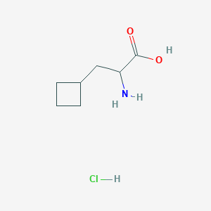 molecular formula C7H14ClNO2 B3278625 2-Amino-3-cyclobutylpropanoic acid hydrochloride CAS No. 681128-35-8