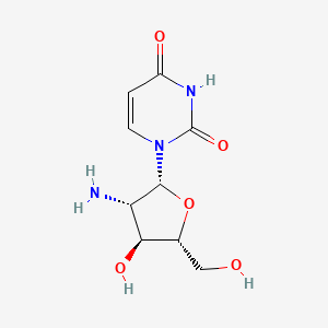 molecular formula C9H13N3O5 B3278628 1-[(2R,3S,4S,5R)-3-氨基-4-羟基-5-(羟甲基)氧杂环-2-基]嘧啶-2,4-二酮 CAS No. 68115-81-1