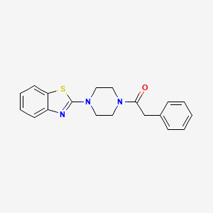 molecular formula C19H19N3OS B3278633 1-(4-(Benzo[d]thiazol-2-yl)piperazin-1-yl)-2-phenylethanone CAS No. 681158-23-6