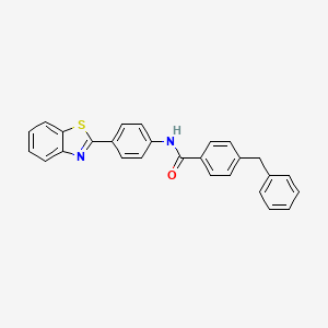 N-[4-(1,3-benzothiazol-2-yl)phenyl]-4-benzylbenzamide