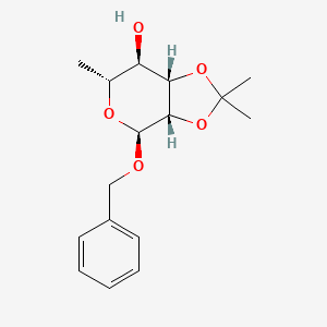 B3278694 alpha-L-Mannopyranoside, phenylmethyl 6-deoxy-2,3-O-(1-methylethylidene)- CAS No. 68124-06-1