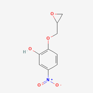 molecular formula C9H9NO5 B3278774 5-Nitro-2-[(oxiran-2-yl)methoxy]phenol CAS No. 682339-44-2
