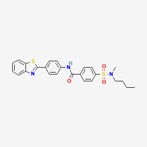 molecular formula C25H25N3O3S2 B3278915 N-[4-(1,3-benzothiazol-2-yl)phenyl]-4-[butyl(methyl)sulfamoyl]benzamide CAS No. 683767-97-7