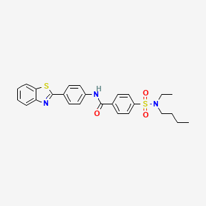molecular formula C26H27N3O3S2 B3278921 N-[4-(1,3-benzothiazol-2-yl)phenyl]-4-[butyl(ethyl)sulfamoyl]benzamide CAS No. 683767-98-8