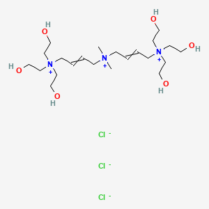 molecular formula C22H48Cl3N3O6 B3279000 Dimethyl-bis[4-[tris(2-hydroxyethyl)azaniumyl]but-2-enyl]azanium;trichloride CAS No. 68518-54-7