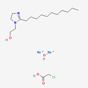 molecular formula C18H36ClN2Na2O4+ B3279049 disodium;2-chloroacetic acid;2-(2-undecyl-4,5-dihydroimidazol-1-yl)ethanol;hydroxide CAS No. 68608-66-2