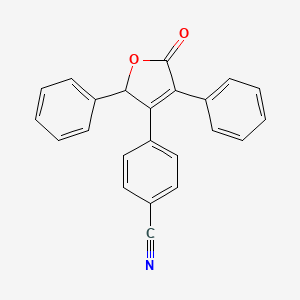 molecular formula C23H15NO2 B3279094 4-(5-Oxo-2,4-diphenyl-2,5-dihydrofuran-3-yl)benzonitrile CAS No. 68727-74-2