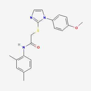 molecular formula C20H21N3O2S B3279148 N-(2,4-dimethylphenyl)-2-{[1-(4-methoxyphenyl)-1H-imidazol-2-yl]sulfanyl}acetamide CAS No. 688335-93-5