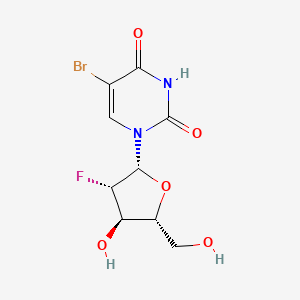 molecular formula C9H10BrFN2O5 B3279335 5-bromo-1-[(2R,3S,4R,5R)-3-fluoro-4-hydroxy-5-(hydroxymethyl)oxolan-2-yl]pyrimidine-2,4-dione CAS No. 69123-97-3