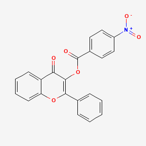 molecular formula C22H13NO6 B3279350 3-(4-nitro benzoyloxy) flavone CAS No. 691392-48-0