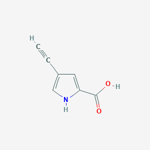 molecular formula C7H5NO2 B3279357 4-Ethynyl-1H-pyrrole-2-carboxylic acid CAS No. 69151-83-3