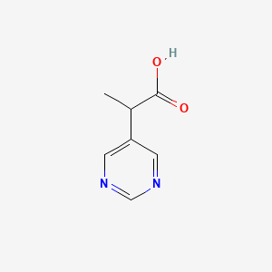 molecular formula C7H8N2O2 B3279365 2-(Pyrimidin-5-yl)propanoic acid CAS No. 691845-51-9