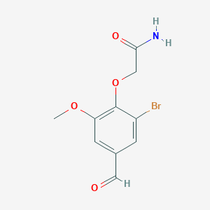 molecular formula C10H10BrNO4 B3279396 2-(2-Bromo-4-formyl-6-methoxyphenoxy)acetamide CAS No. 692268-00-1