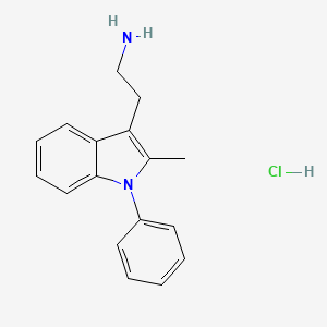 molecular formula C17H19ClN2 B3279425 2-(2-Methyl-1-Phenyl-1H-Indol-3-Yl)-Ethylamine Hydrochloride CAS No. 692739-71-2