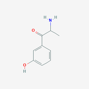 molecular formula C9H11NO2 B3279504 2-Amino-1-(3-hydroxyphenyl)-1-propanone CAS No. 693772-30-4