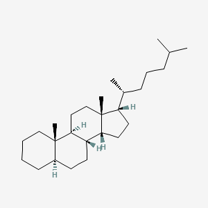 molecular formula C27H48 B3279570 alpha, beta, beta 20R-CHOLESTANE CAS No. 69483-47-2