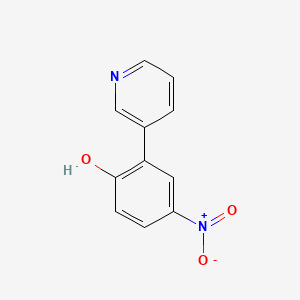 molecular formula C11H8N2O3 B3279626 4-Nitro-2-(pyridin-3-yl)phenol CAS No. 69571-26-2