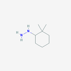 molecular formula C8H18N2 B3279637 (2,2-Dimethylcyclohexyl)hydrazine CAS No. 69618-97-9