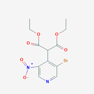 molecular formula C12H13BrN2O6 B3279737 Diethyl (3-bromo-5-nitropyridin-4-yl)malonate CAS No. 69872-14-6