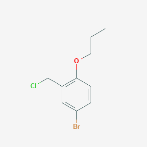 molecular formula C10H12BrClO B3279869 4-Bromo-2-(chloromethyl)-1-propoxybenzene CAS No. 7017-50-7