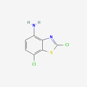 molecular formula C7H4Cl2N2S B3279887 2,7-Dichlorobenzo[d]thiazol-4-amine CAS No. 70200-93-0