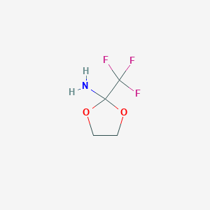 molecular formula C4H6F3NO2 B3279894 2-(Trifluoromethyl)-1,3-dioxolan-2-amine CAS No. 70247-62-0