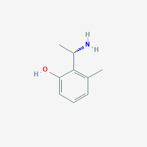 molecular formula C9H13NO B3279909 PHENOL, 2-[(1S)-1-AMINOETHYL]-3-METHYL- (9CI) CAS No. 702684-44-4