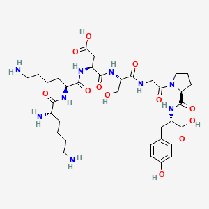 molecular formula C35H55N9O12 B3279950 Lys-Lys-Asp-Ser-Gly-Pro-Tyr CAS No. 70365-36-5