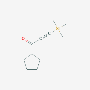 molecular formula C11H18OSi B3280017 1-Cyclopentyl-3-(trimethylsilyl)prop-2-yn-1-one CAS No. 70639-94-0