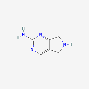 molecular formula C6H8N4 B3280071 6,7-Dihydro-5H-pyrrolo[3,4-d]pyrimidin-2-amine CAS No. 707539-41-1