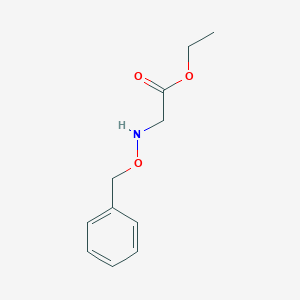 molecular formula C11H15NO3 B3280080 ethyl 2-[(benzyloxy)amino]acetate CAS No. 70771-89-0
