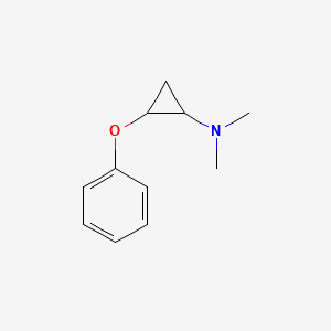 molecular formula C11H15NO B3280174 Cyclopropanamine, N,N-dimethyl-2-phenoxy- CAS No. 710-44-1